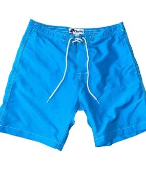 Trunks Surf & Swim Co. Men’s Size L Blue Brief Lined Swim Trunks Water Short